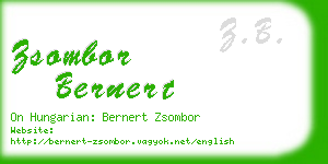 zsombor bernert business card